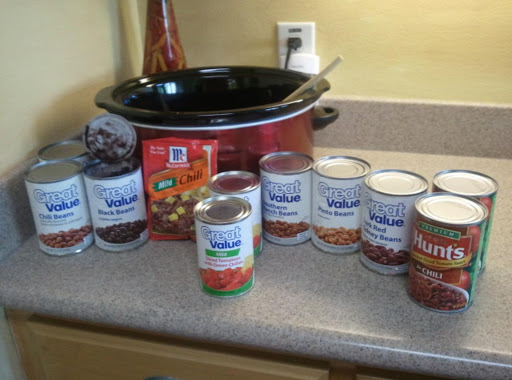 Items for the chili