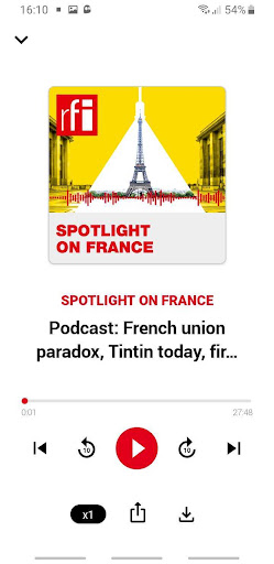 Screenshot RFI Pure Radio - Podcasts