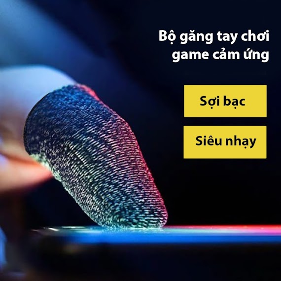 Găng Tay Chơi Game Cảm Ứng Sợi Bạc - Loại Mỏng - Siêu Nhạy - Chống Mồ Hôi Tốt