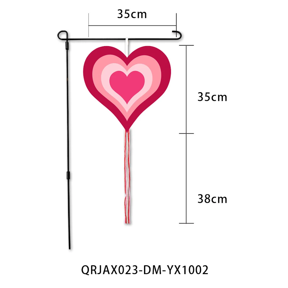 Pendentif de bannière de jardin en feutre pour la Saint-Valentin. Décorez votre jardin avec amour et créez une atmosphère romantique et festive pour votre bien-aimé(e).