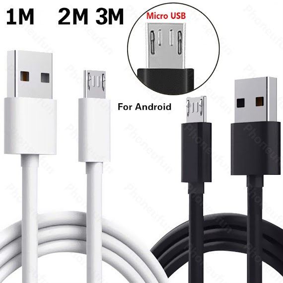 Dây Cáp Sạc Và Truyền Dữ Liệu Micro Usb Dài 1 / 2 / 3M Dành Cho Android