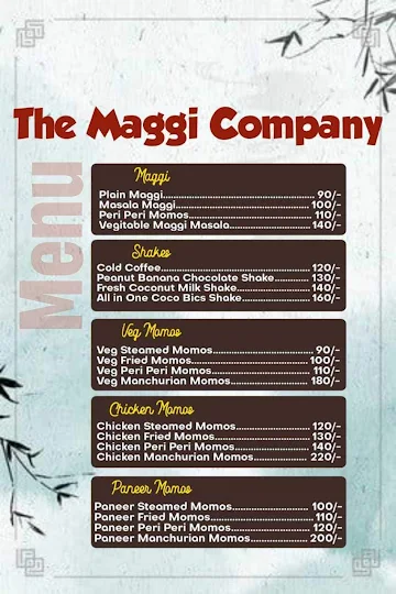 The Maggi Company menu 