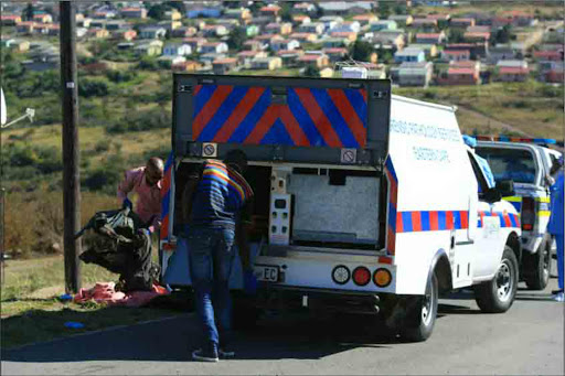 A Mdantsane woman found a badly decomposed body in front of her house this morning. Picture: SINO MAJANGAZA