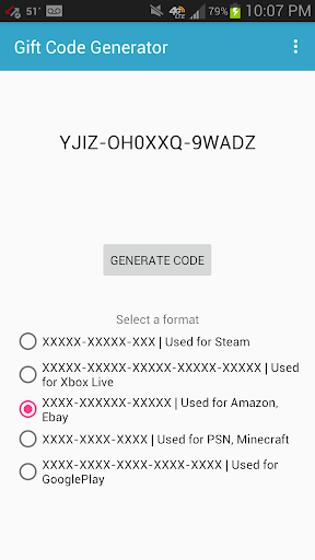 Gift Code Generator