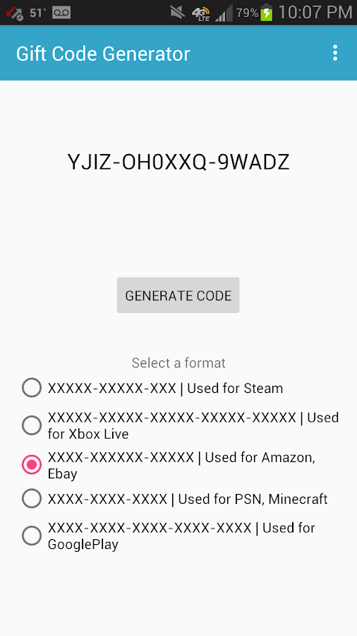 Gift Code Generator Screen 3