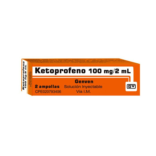 Ketoprofeno 100 Mg 2 Ampollas Genven