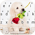 Puppy Love Rose Keyboard Theme