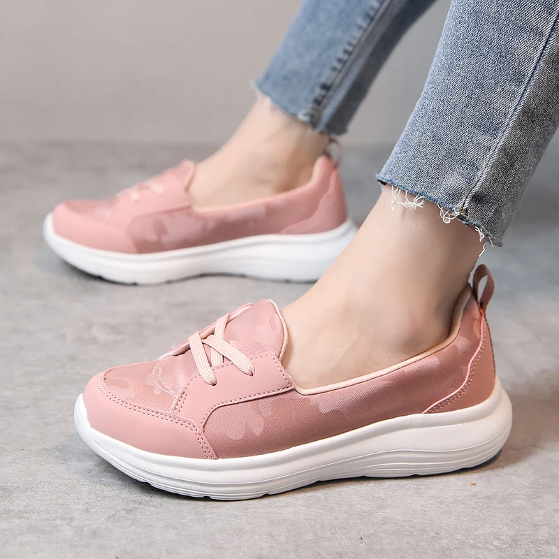 Sapatos femininos casuais de couro, perfeitos para pessoas com pés soltos, pedais fáceis e estilo relaxado, ideal para o dia a dia.
