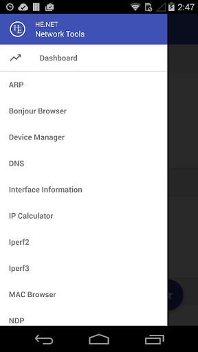 Screenshot he.net - Network Tools