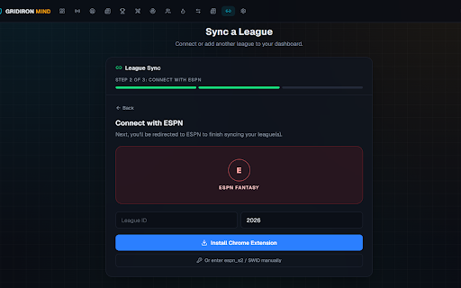 Gridiron Mind — ESPN Auto-Sync screenshot 2