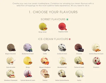 Haagen - Dazs menu 