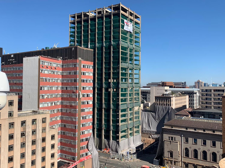 The Bank of Lisbon building in Simmonds Street, Joburg CBD, shortly before its demolition.