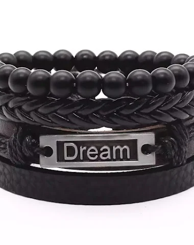 Bracciale Intrecciato in Pelle Mult - 2