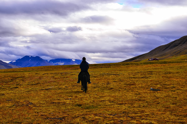 Horseback riding on Svalbard