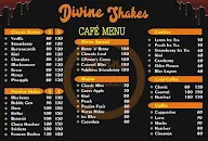 Divine Shakes menu 1