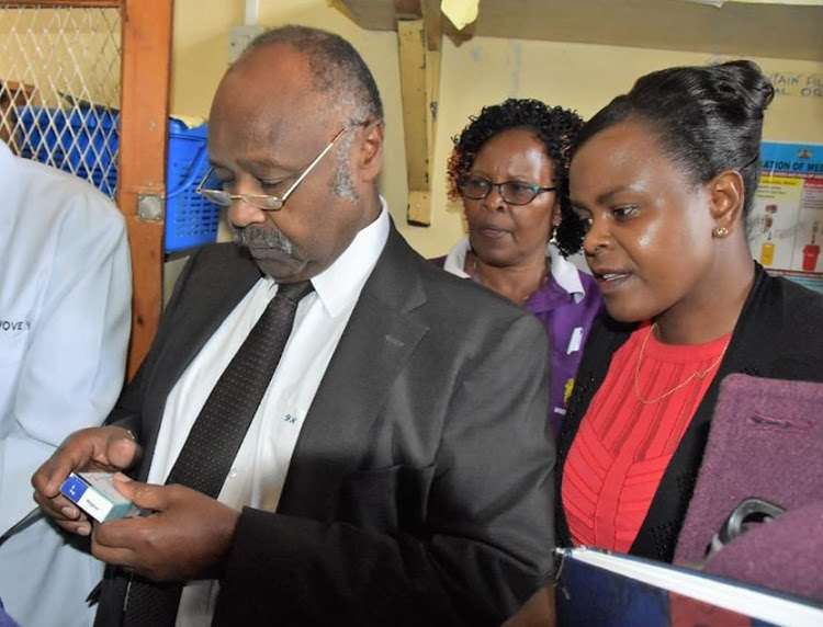 Mental Health Task force chair Dr Frank Njenga during a tour to Mathari Mental Teaching and Referral Hospital to ascertain the condition of the facility on February 14, 2020