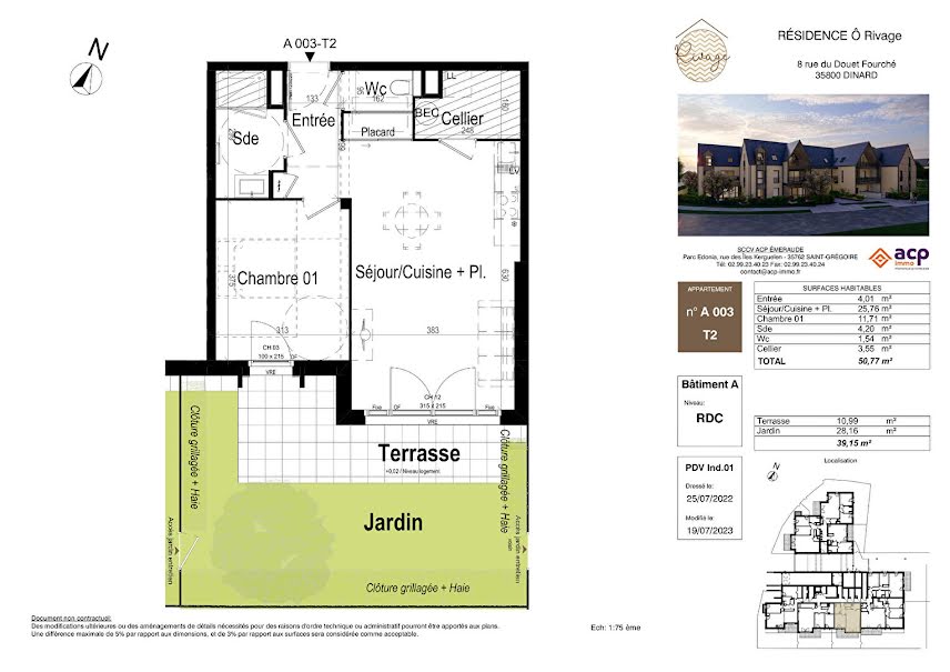 Vente appartement 2 pièces 50.77 m² à Dinard (35800), 310 000 €