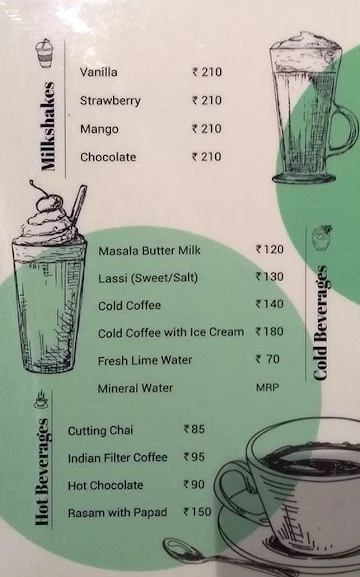 Sagar Ratna menu 