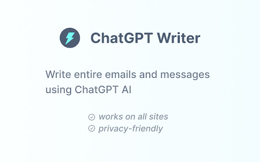 ChatGPT Writer - Write mail, messages with AI