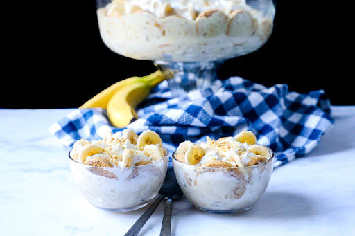 Two bowls of Best Ever Banana Pudding.