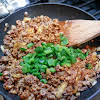 Thumbnail For Chopped Poblanos Added To The Ground Beef.