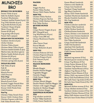 munchies bro menu 