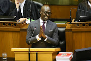 Finance Minister Malusi Gigaba delivers the 2018 budget speech in Parliament on February 21 2018.