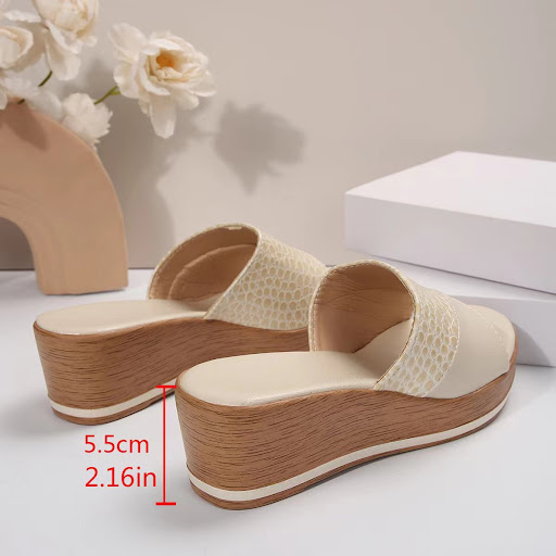 Title 15, Womens Fashion Platform Slippers Height Increa...
