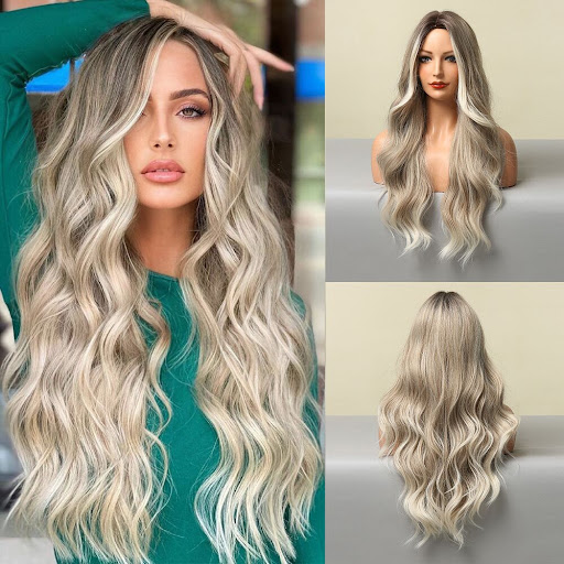Title 1, Fashionable Medium Large Wave Natural Mixed Col...