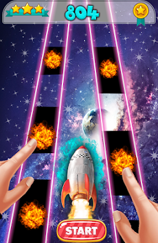 Rocket Piano Galaxyy Tiles Space Ship Cosmos Gameのおすすめ画像1