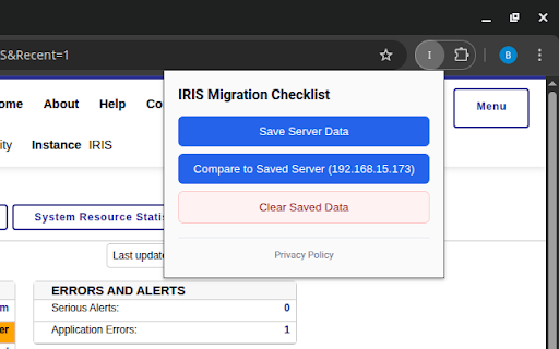 IRIS Configuration Manager screenshot 1