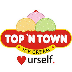 Top 'N Town Ice Cream, Raja Park, Raja Park logo