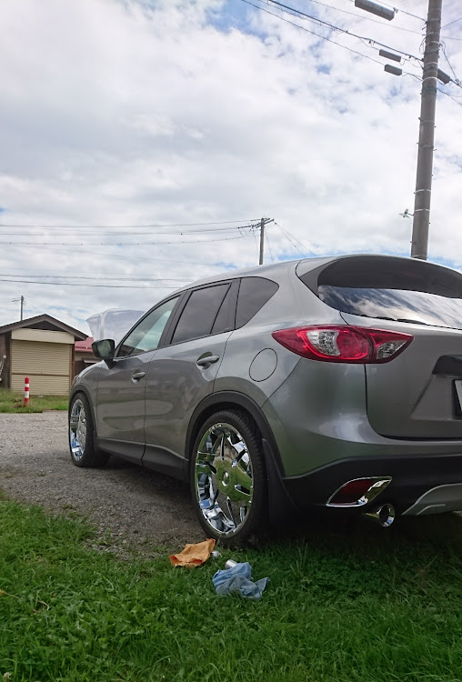 CX-5のホイールコートはメッキパーツにも使える・カラッと曇り空・シルバーは洗った感があまり……・シュアラスター安定の効果・そろそろインナーフェンダーぶっ飛びそーに関するカスタム事例の投稿画像1枚目