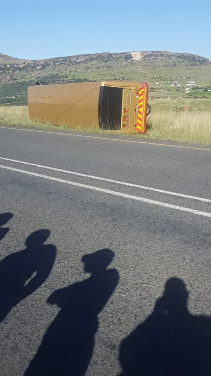 Four pupils were rushed to hospital with serious injuries after an accident involving their scholar transport bus in Mount Fletcher on Friday morning. Photos supplied