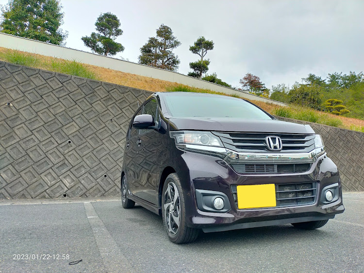 N-WGN カスタムのJH1・JH1  N-WGNカスタム・ベルベットパープルパール・納車されましたに関するカスタム事例の投稿画像2枚目
