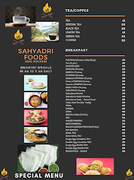 Sahyadri Refreshments menu 1