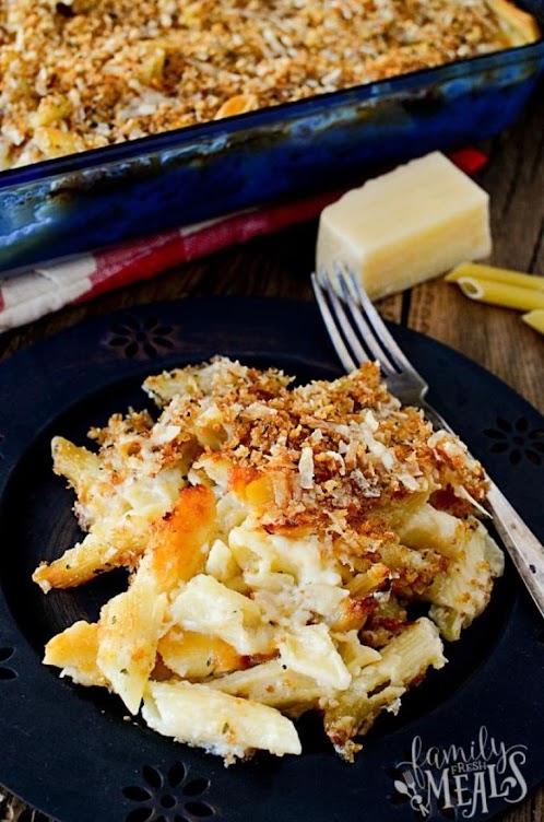 Click Here for Recipe: Four Cheese Baked Macaroni and Cheese