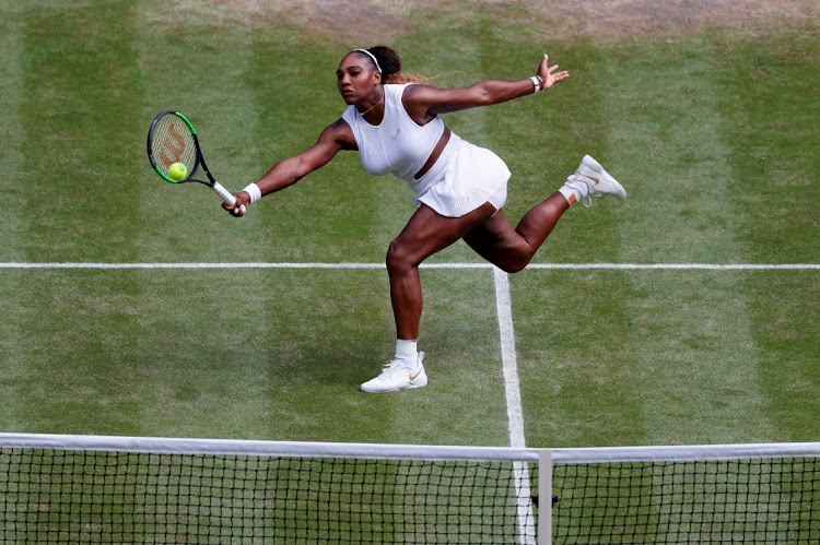 Serena Williams of the US in action during her match against Czech Republic's Barbora Strycova at Wimbledon in London, the UK, July 11 2019. Picture: ALASTAIR GRANT/REUTERS