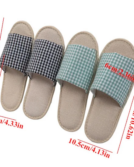 1 Pair Home Slippers Flip Indoor Bedroom Women House Shoe... - 3