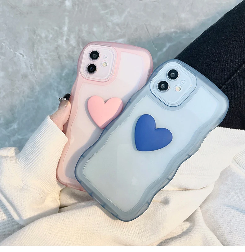 Title 4, Cover per cellulare con motivo onda damore tri...