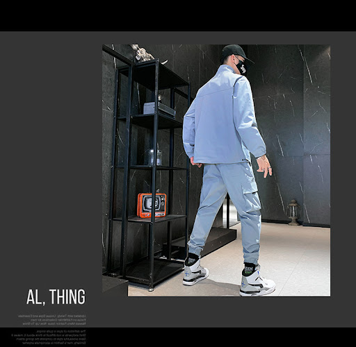 Title 2, Mens pullover jacket and trousers two-piece su...