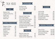 Talk House Caffe menu 1