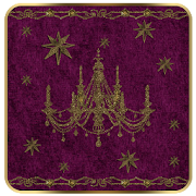 Pink Gold Chandelier Go SMS Theme