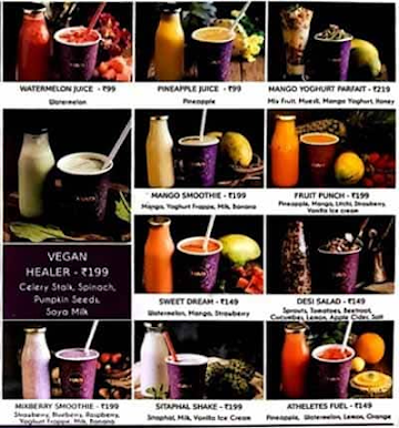 HAS Juices & More menu 