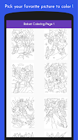 Robot Coloring Book Screenshot