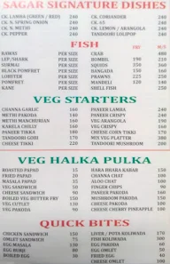 Hotel Sagar menu 2