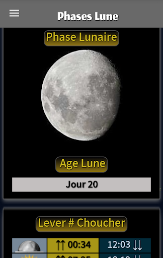 Moon Phases / Lunar Calendar 2020