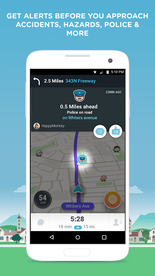    Waze - GPS, Maps & Traffic- screenshot  
