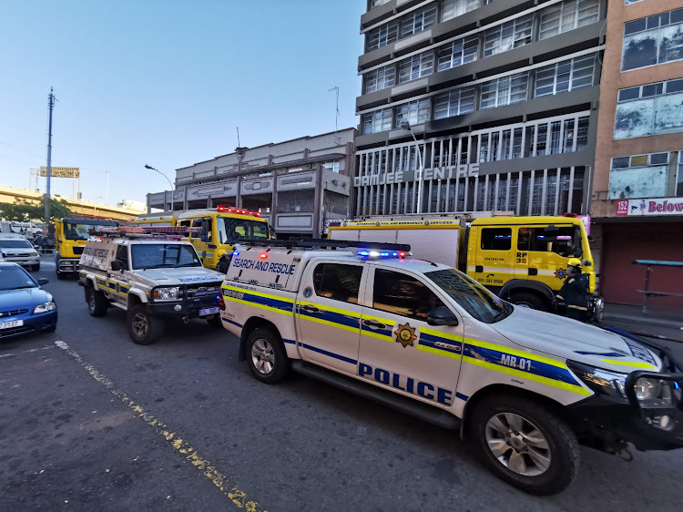 Three people suffered injuries after a flat caught fire in central Durban on Friday.