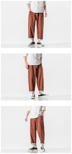 Title 2, Nine-point retro wide-leg pants for women. Embr...